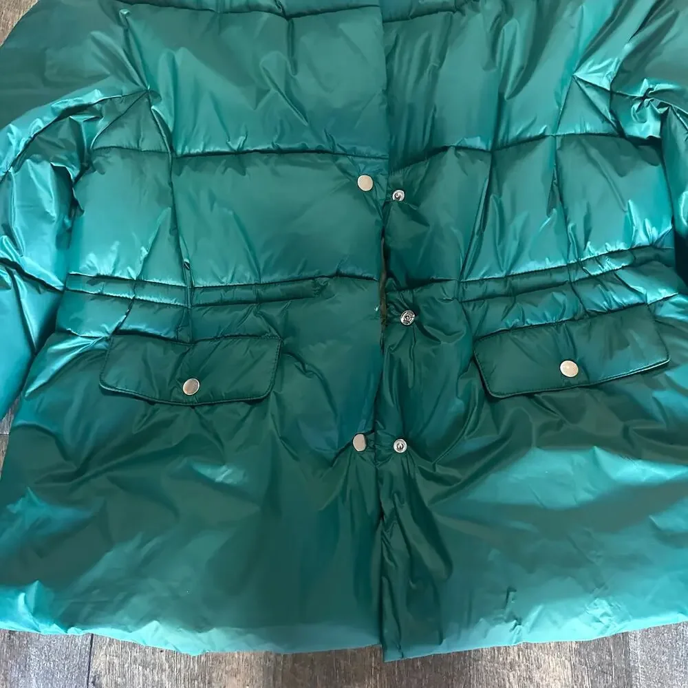 J. Crew Alps puffer jacket with PrimaLoft Sz XL Green Shawl Collar Nylon - Picture 4 of 8